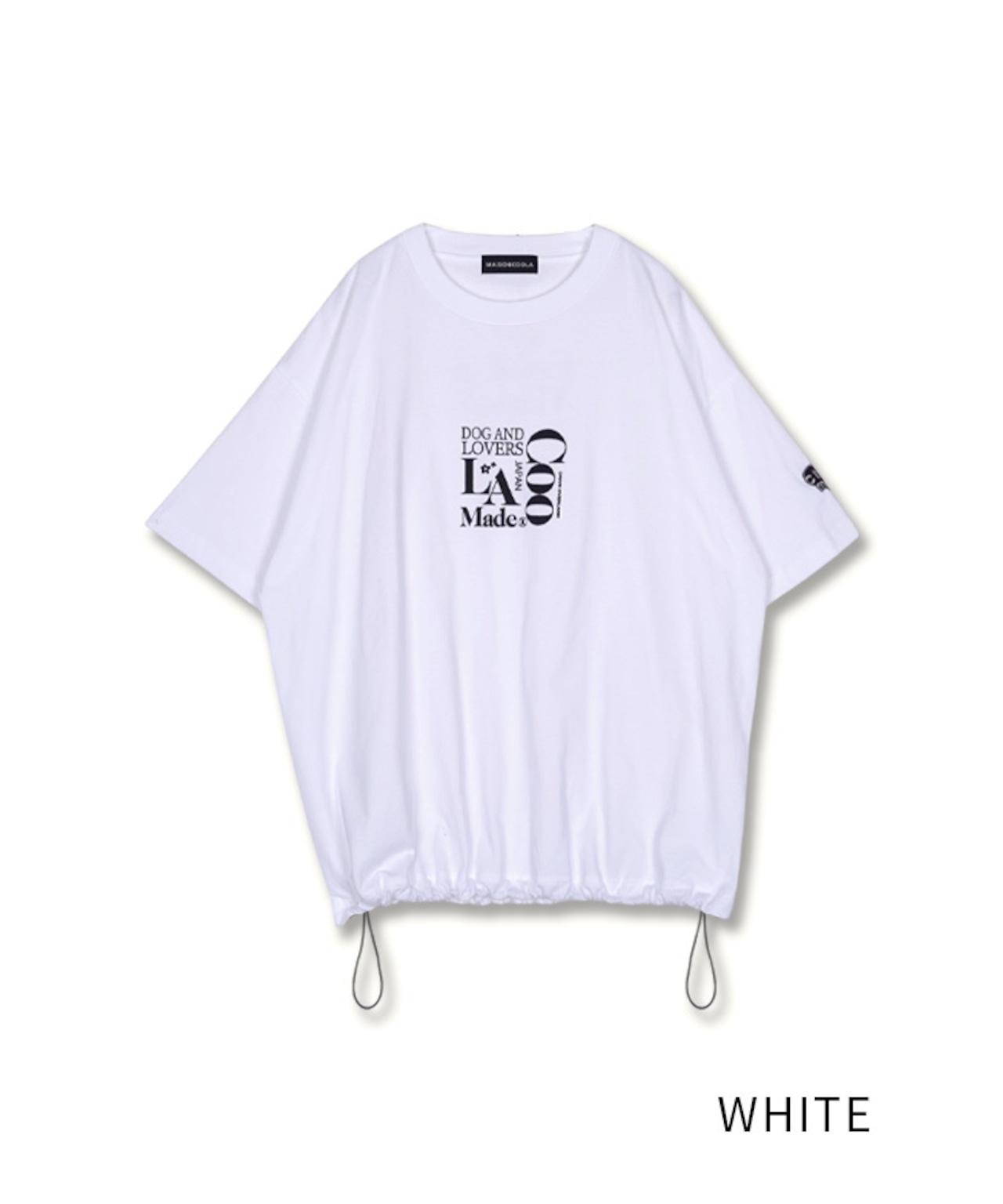 Dog & LOVERS プリントルーズTシャツ (WHITE) CQ-49012