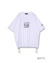 Dog & LOVERS プリントルーズTシャツ (WHITE) CQ-49012