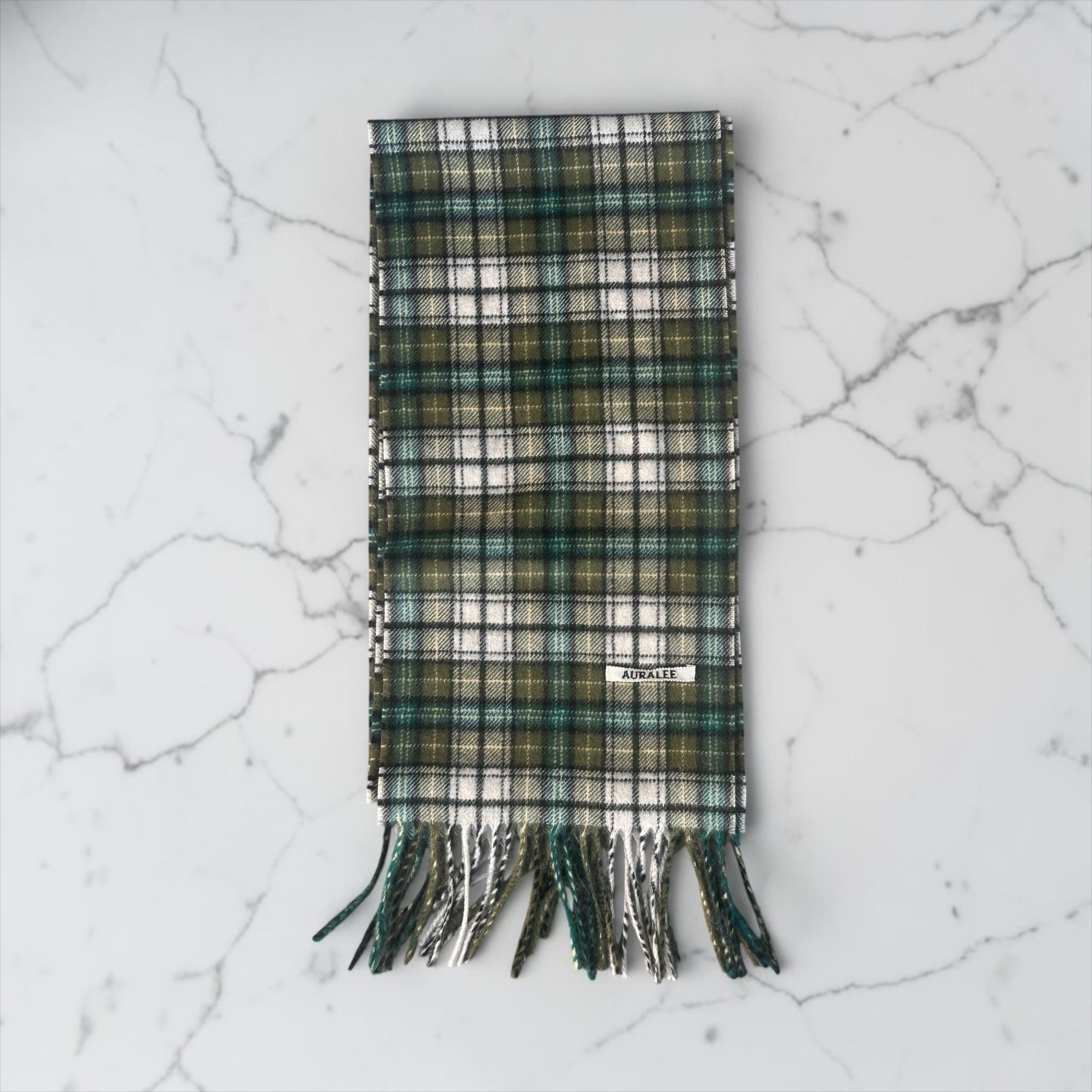 AURALEE  [CASHMERE CHECK LONG STOLE]