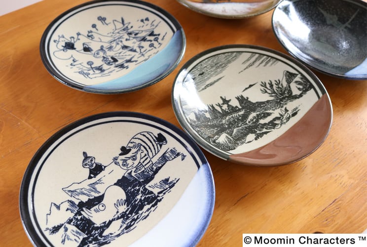 ムーミン皿 アマブロ 益子焼5枚セット ムーミン×益子焼！おしゃれな