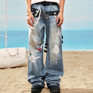 【DRIP6779】STKD Charm Digital Print Denim