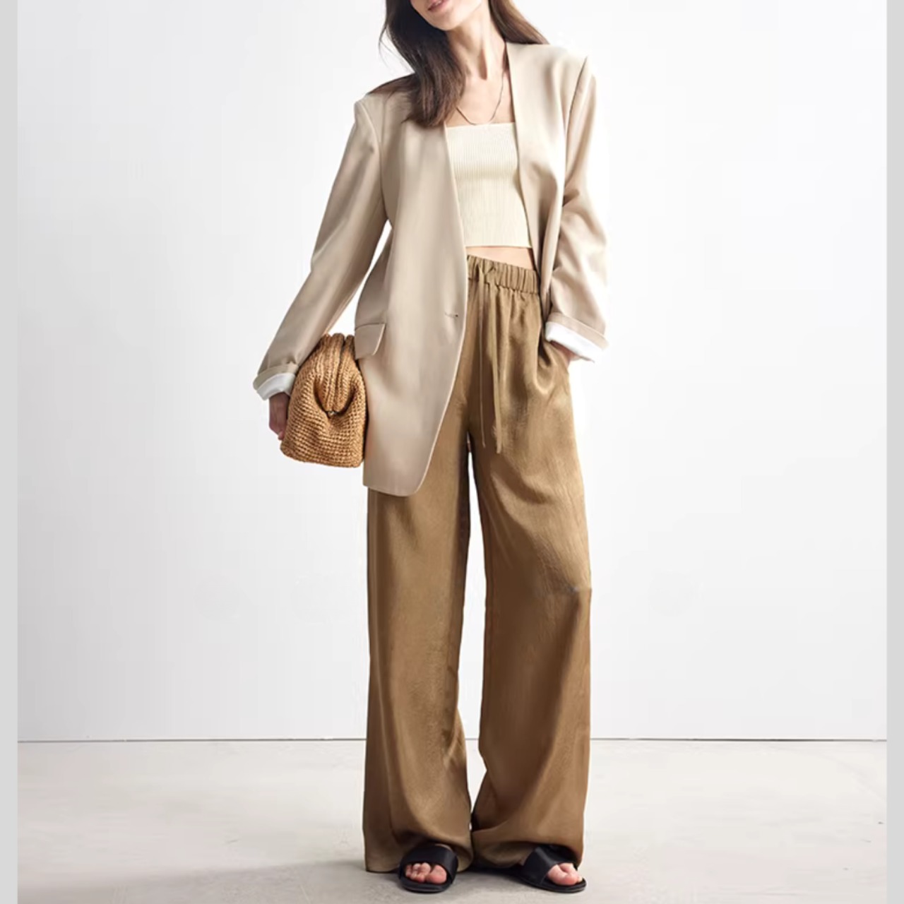 ワンボタン ヒップ丈 シングル ジャケット 00141・画像8