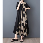 アートパターン Aライン ワンピース  30161