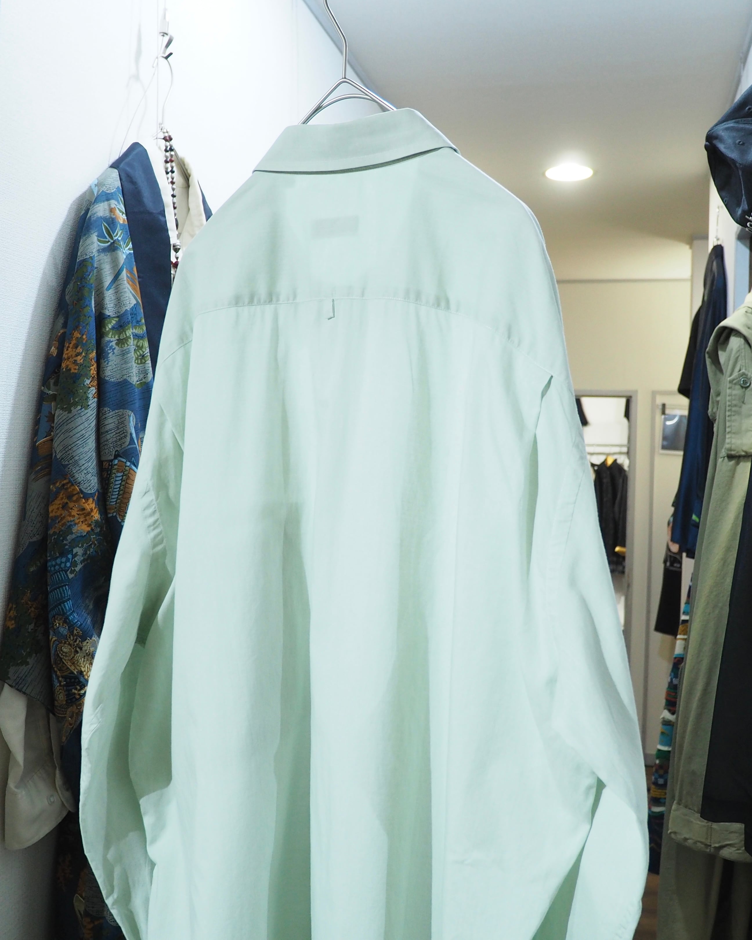 1990s " PAL ZILERI - Made in Italy " Pastel Mint Green Color vintage Dress shirt