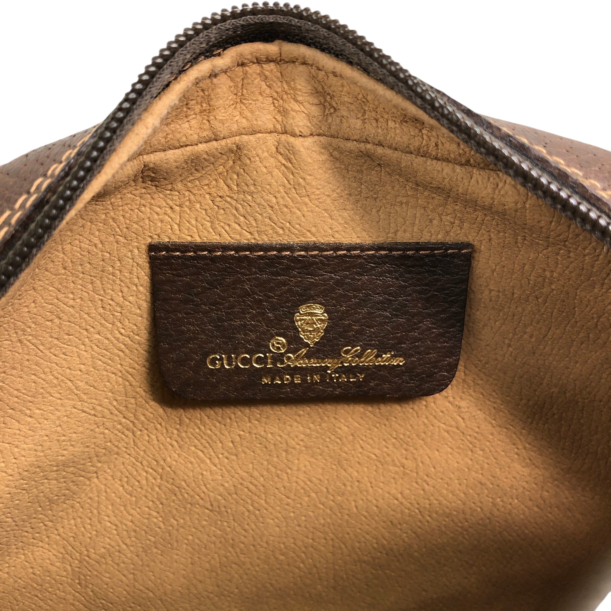 GUCCI グッチ シェリーライン ショルダーバッグ ブラウン PVC レザー