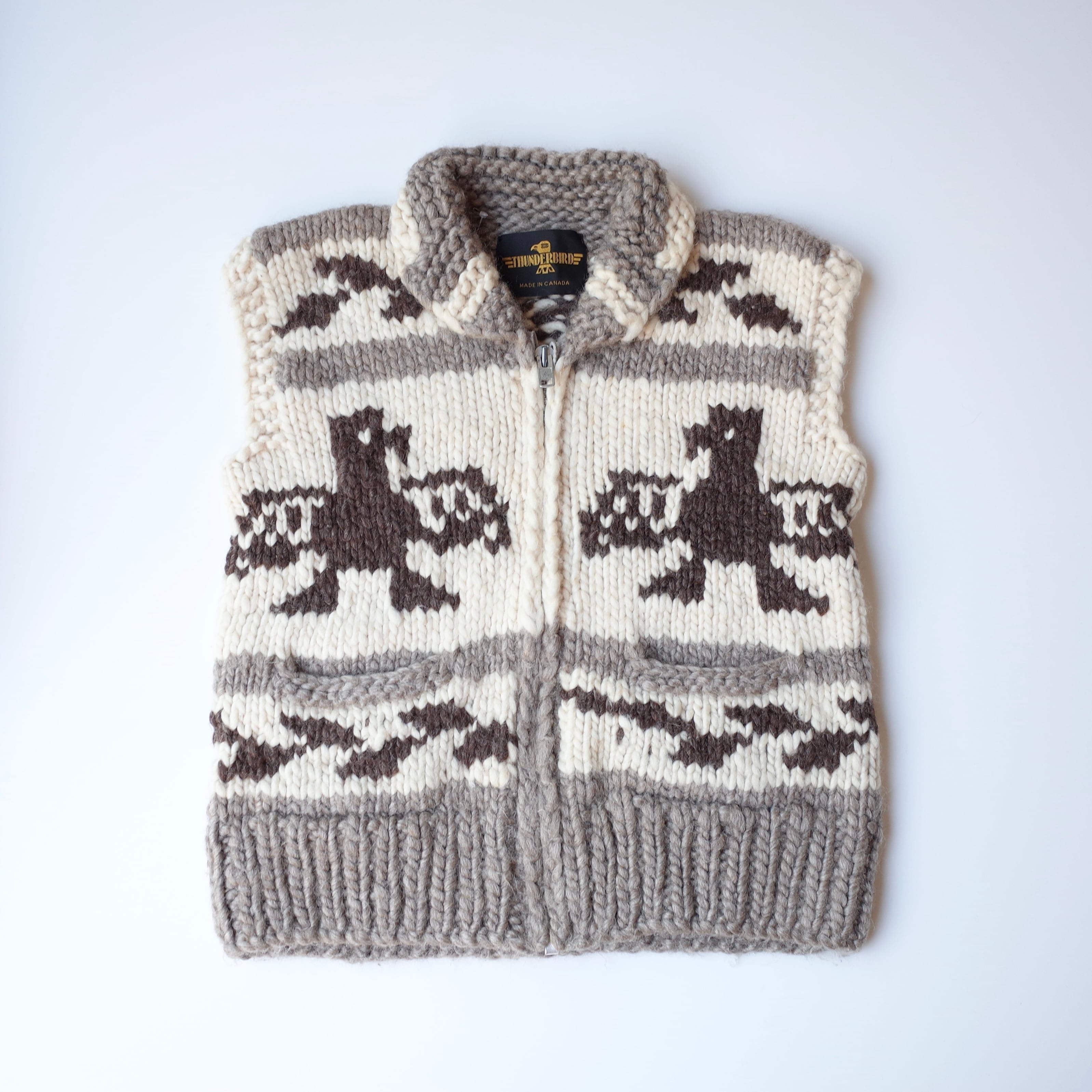 Cowichan hand knit vest
