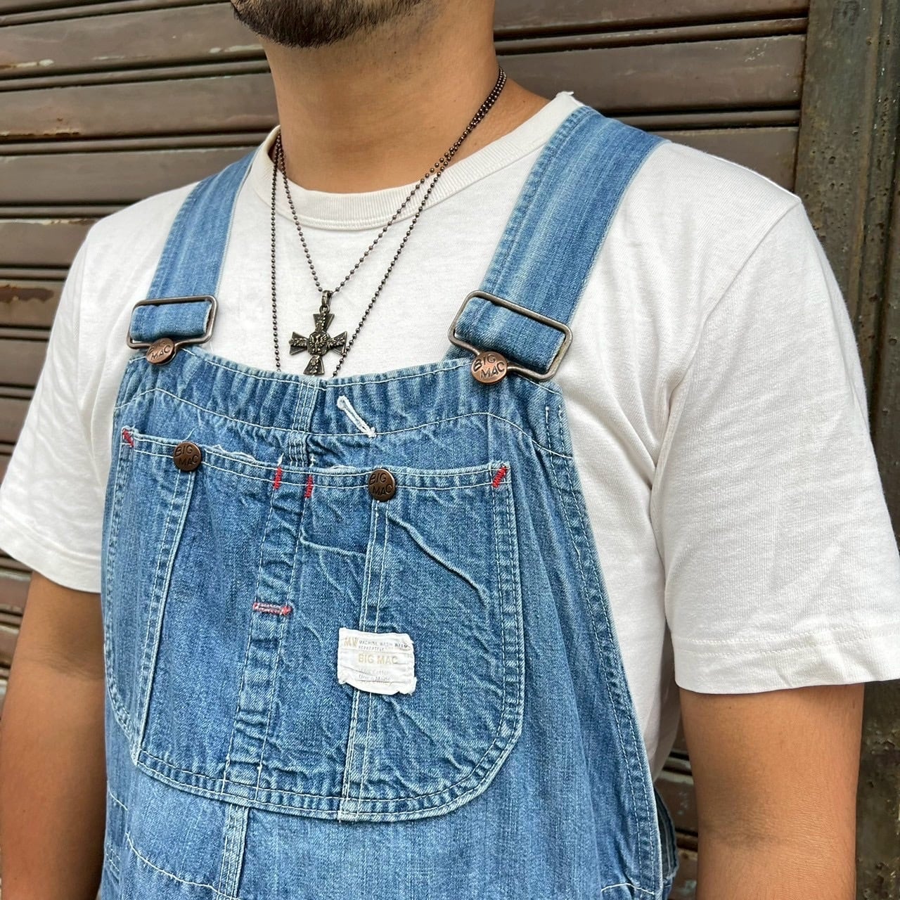 70s USA製 Big Mac オーバーオール ヴィンテージ W108cm XL インディゴ