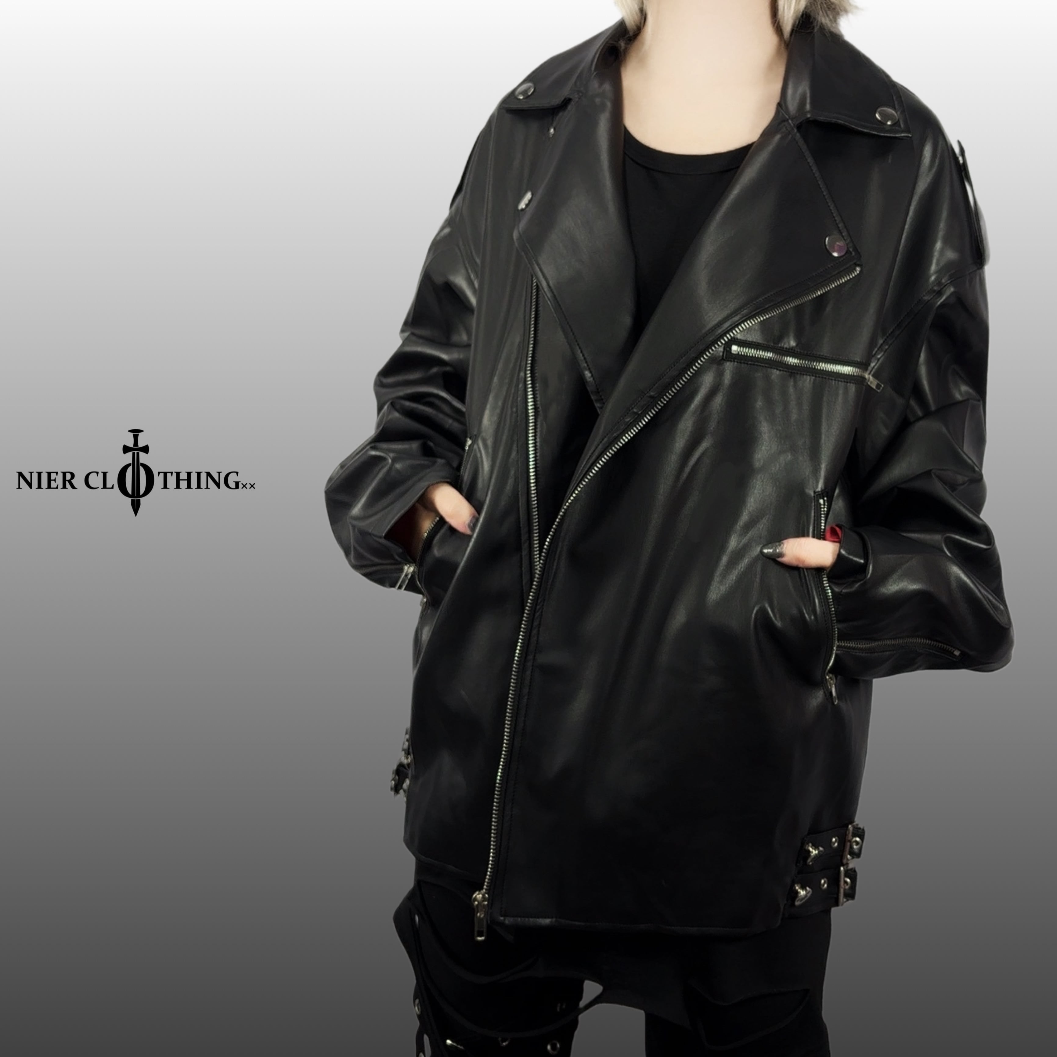 BLOOD LINER PU LEATHER JACKET | NIER CLOTHING
