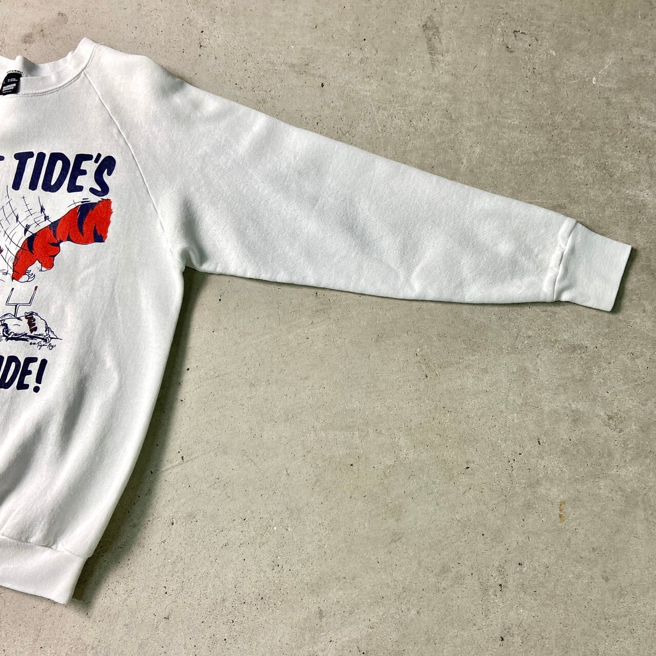 80年代 USA製 TIGER RAGS AUBURN TIGERS プリントスウェットシャツ 