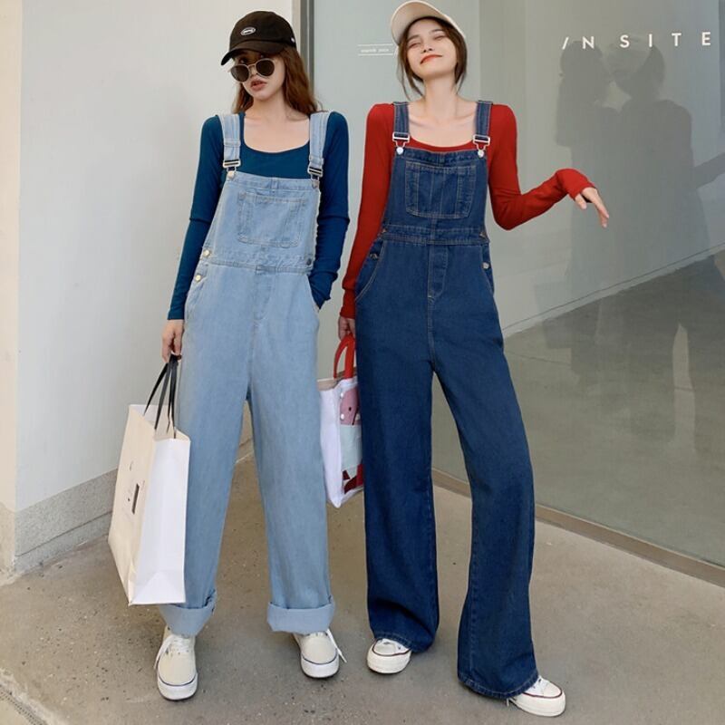 オーバーオール スプリングパンツ ルーズワイドレッグ 春物 ワイドパンツ 1号婦人80749619518