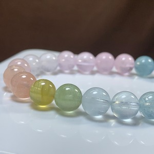 no7.爽やかパステル☆グラデーションミックスベリル ブレスレット