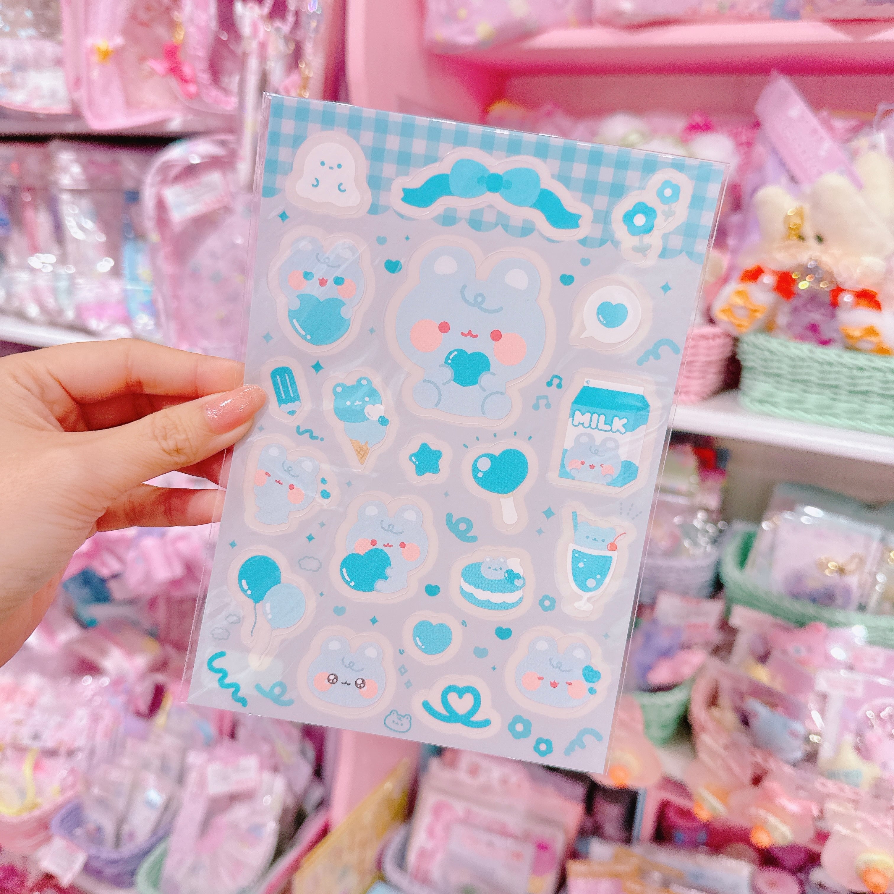 【G3】17-9推しカラークリアシール（青）