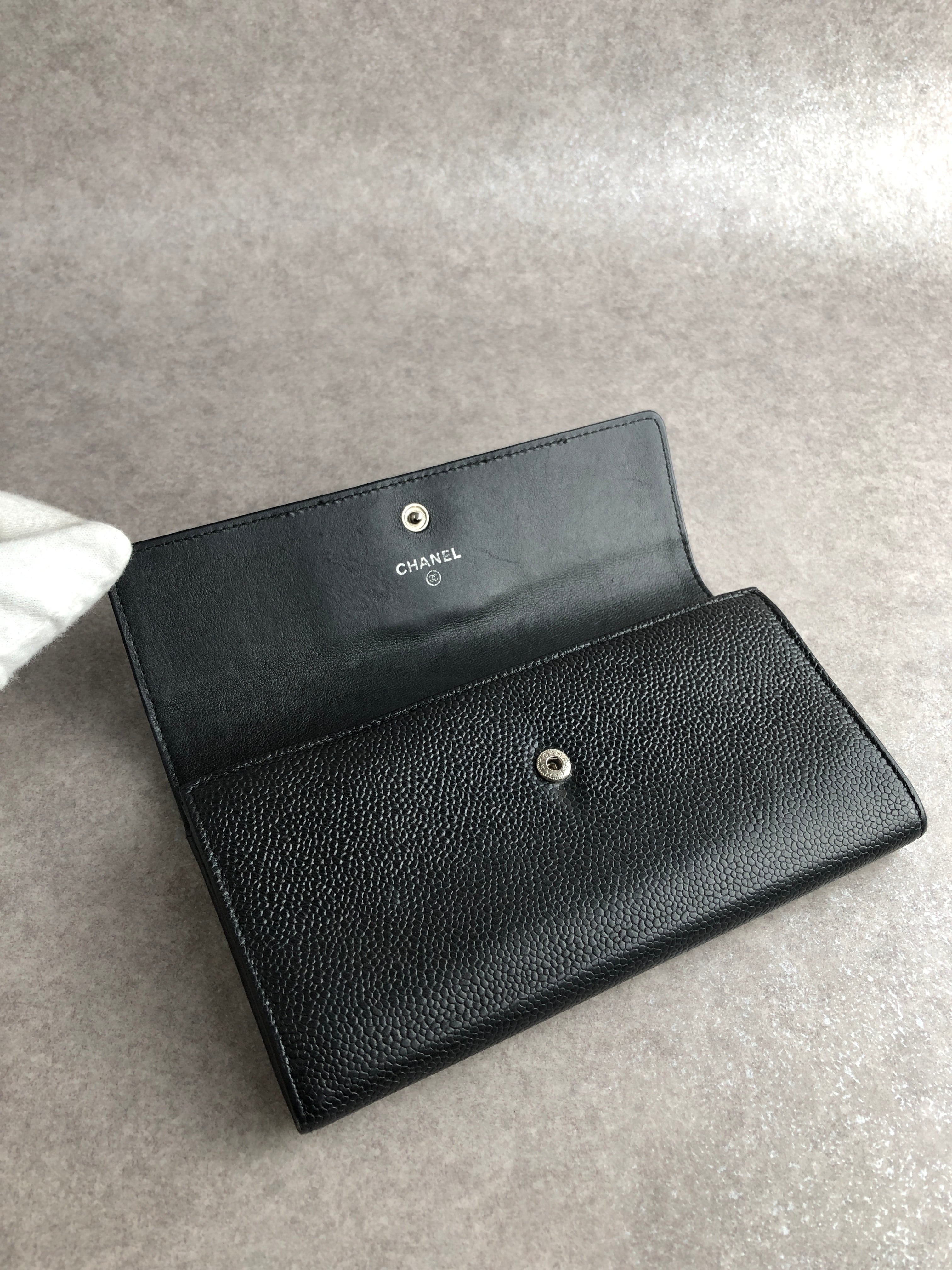CHANEL シャネル 財布 ブラック ココマーク レザー 長財布 vintage