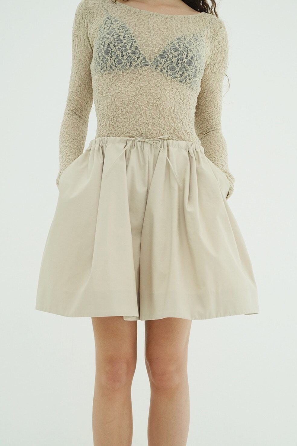 CLANE LOW WAIST DRAWSTRING HALF PANTS 3色展開 | FLICKA ASHIYA