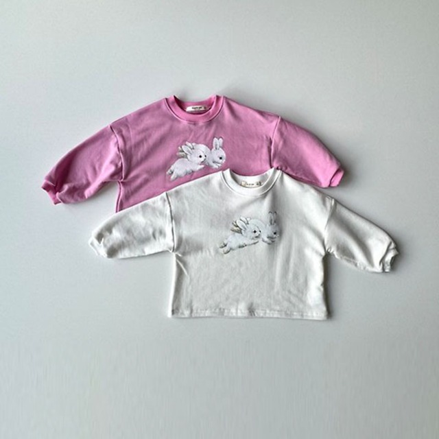 ルプティモ / le petit mo / うさぎオーバーTシャツ / 韓国子供服 / キッズ / 26winter〖取寄〗*XS~XL*