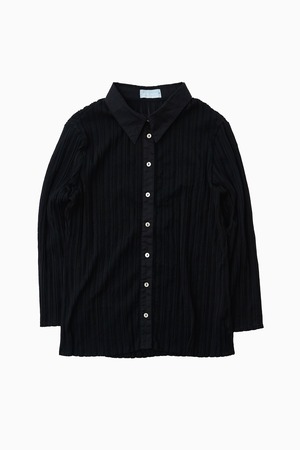 BLACK STRIPED LACE SHIRT