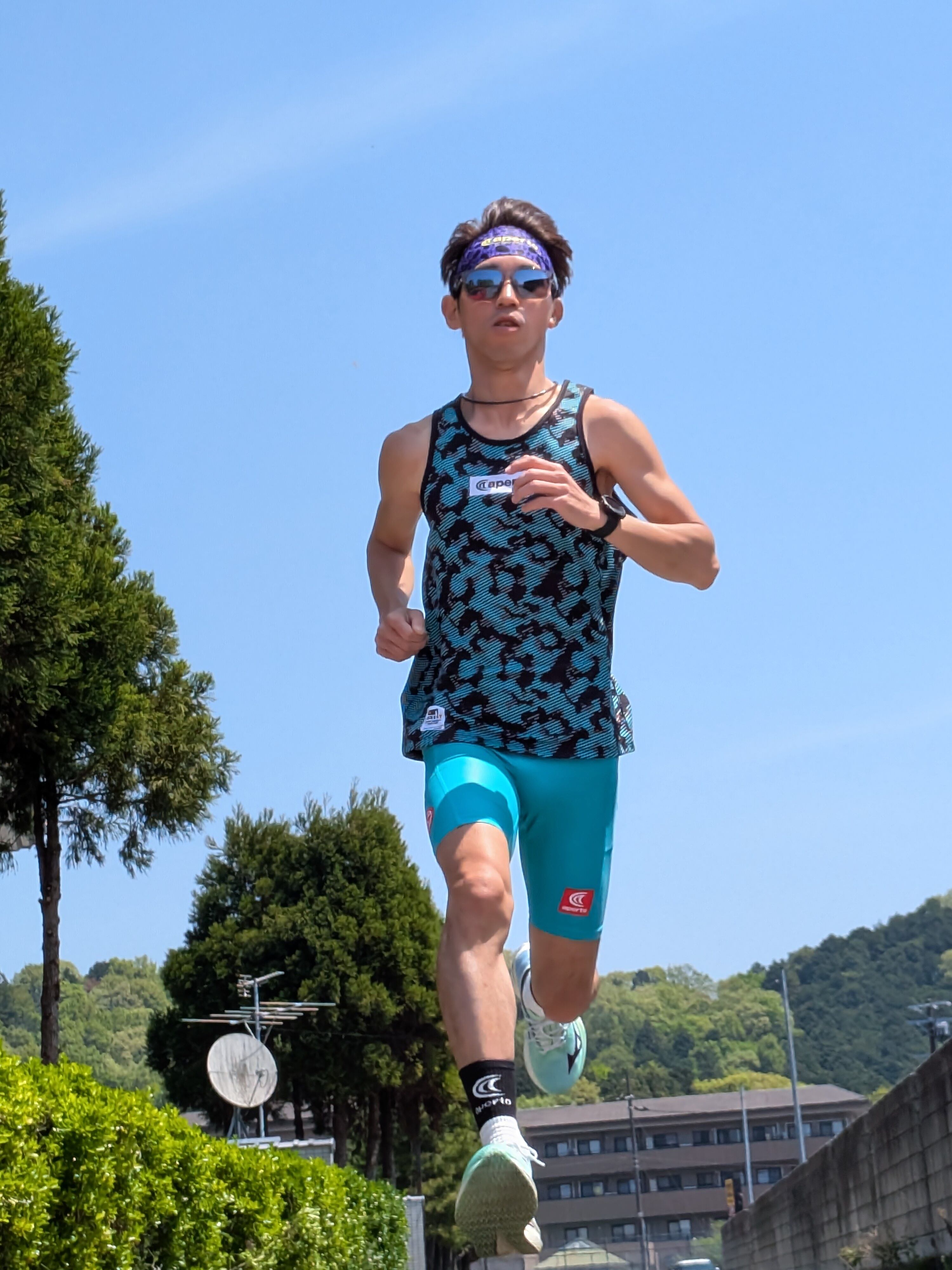 AP325029】ヘッドバンド ランダムドット パープル（フリーサイズ