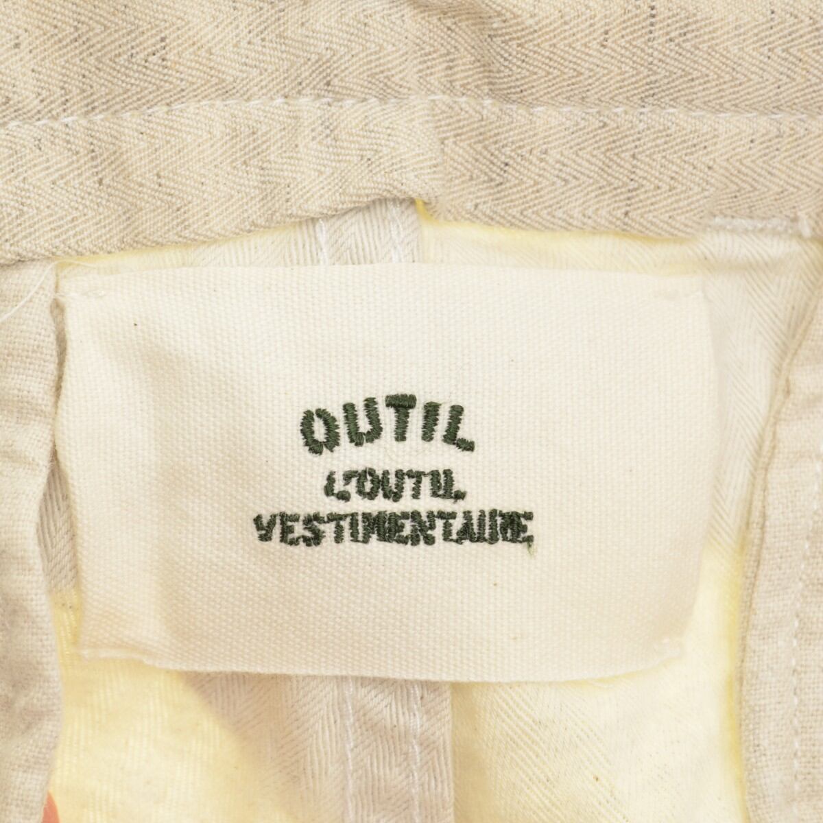OUTIL / ウティ 21SS PANTALON ARLES ECRU MELANGE シンチバック付