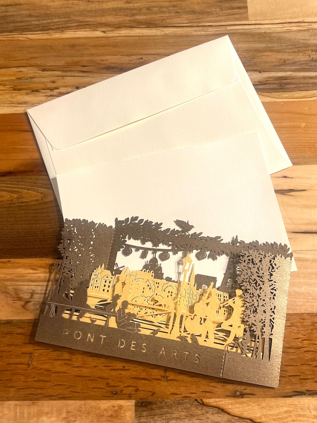 3D card Paris/封筒付き