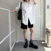 cotton stripe over SH/white
