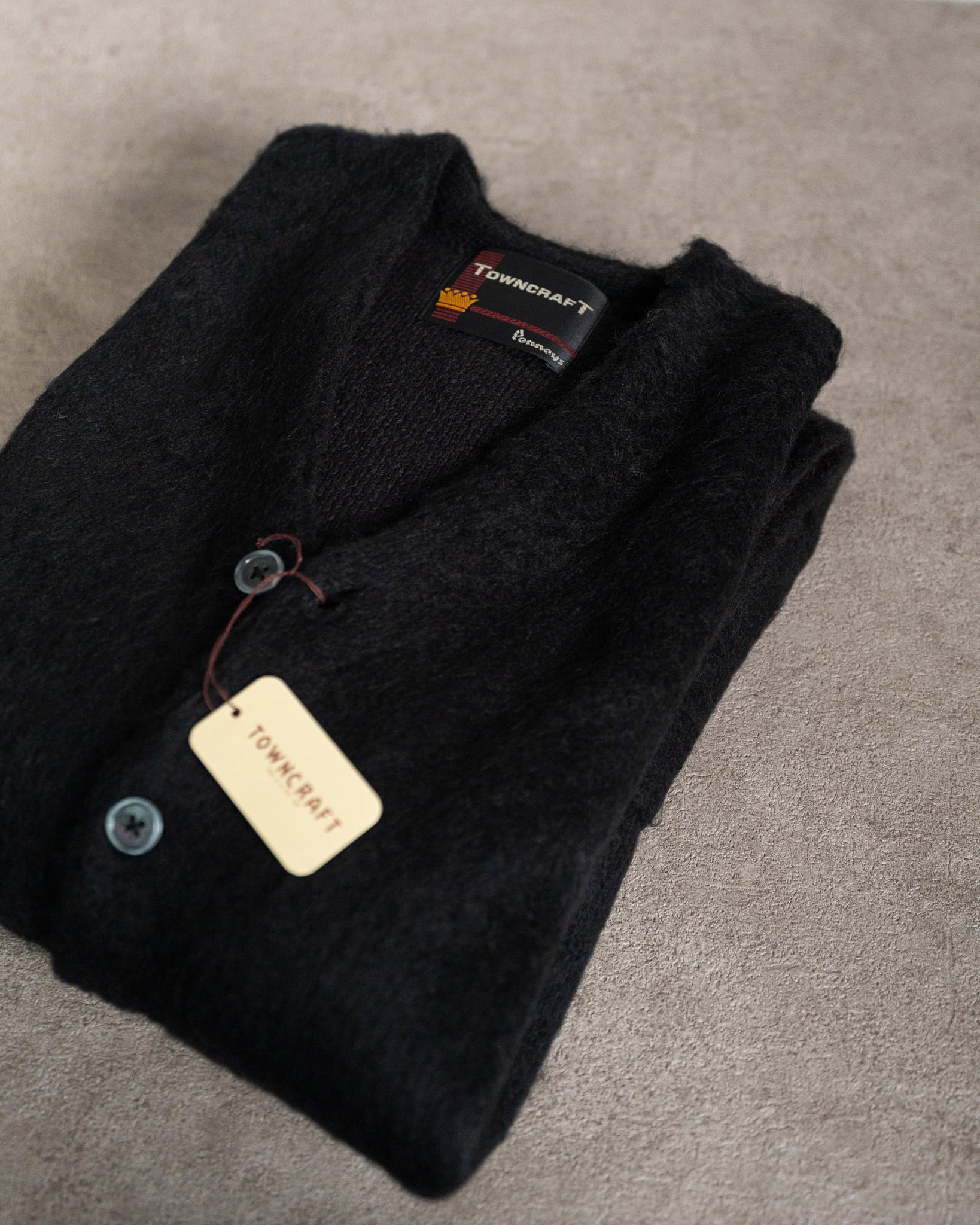 TOWN CRAFT】Solid Shaggy Cardigan 