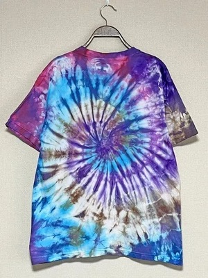 タイダイ染め Tie-dye ビッグシルエット Tシャツ　Mサイズ　カラフル　スパイラル　Hippies Dye HD21-49