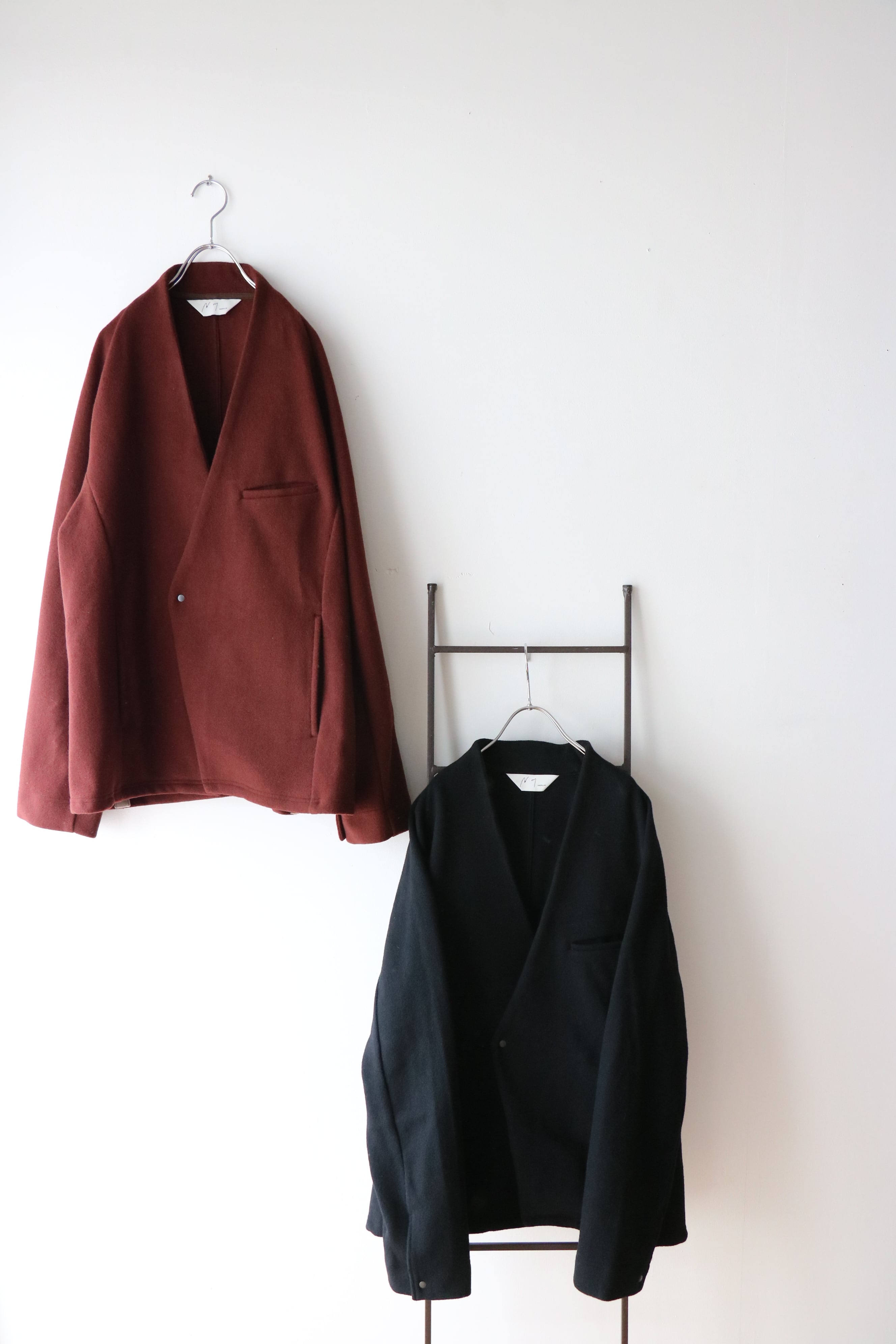 Ancellm -W/CA NO COLLAR DOUBLE JACKET- / ANC-JK103 / アンセルム
