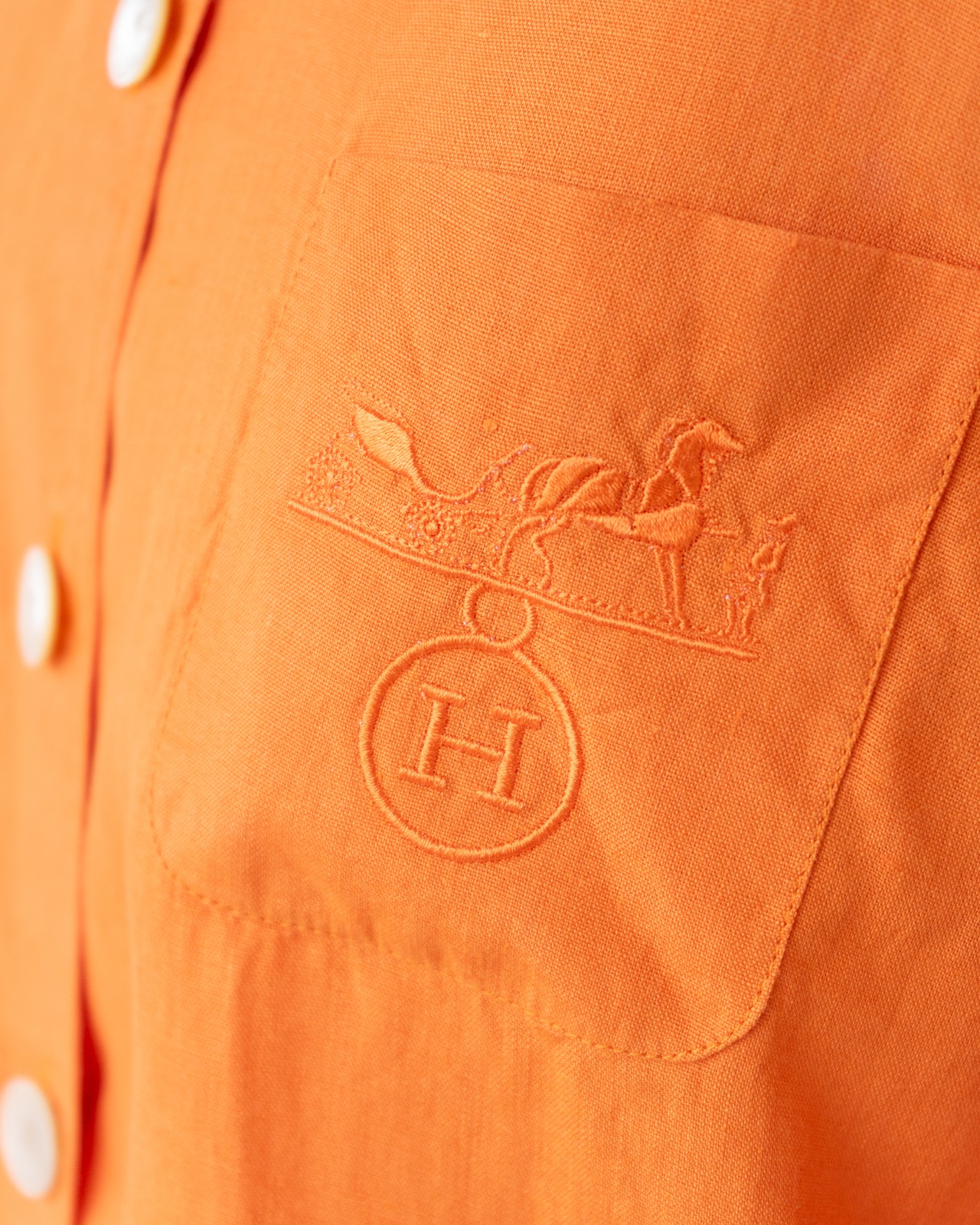 〈Hermès〉Linen Shirt Blouse