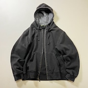 00s Eddie Bauer　フェード　フルジップ　フーディー　パーカー　エディーバウアー　ブラック　L 古着