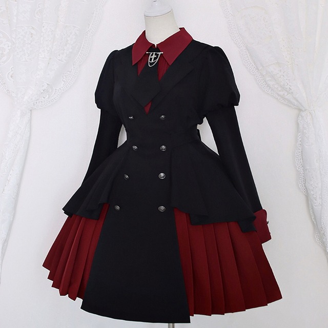 Lolita Alice ミニ丈 プリーツ レイヤード 可愛い 甘め ゴスロリ系 闇かわいい  コンカフェ｜天使と悪魔