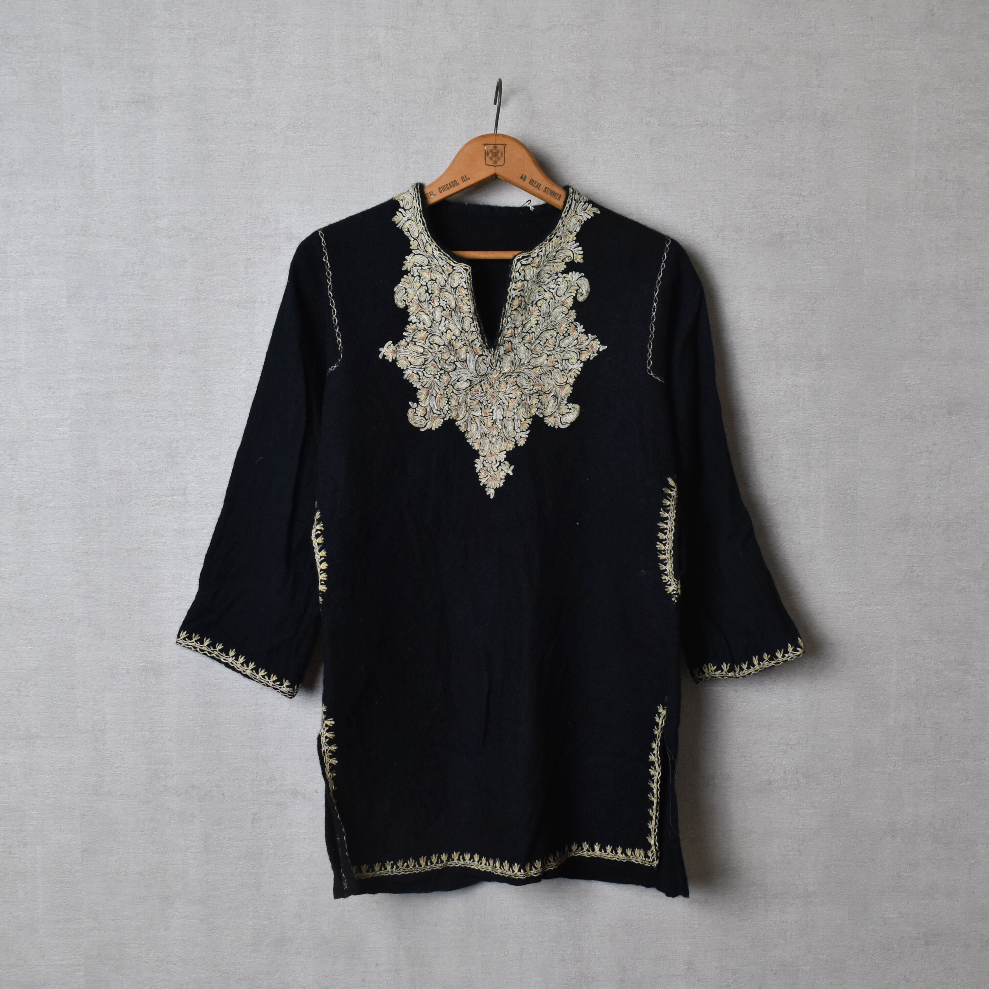 [VINTAGE] MELTON EMBROIDERY PULLOVER