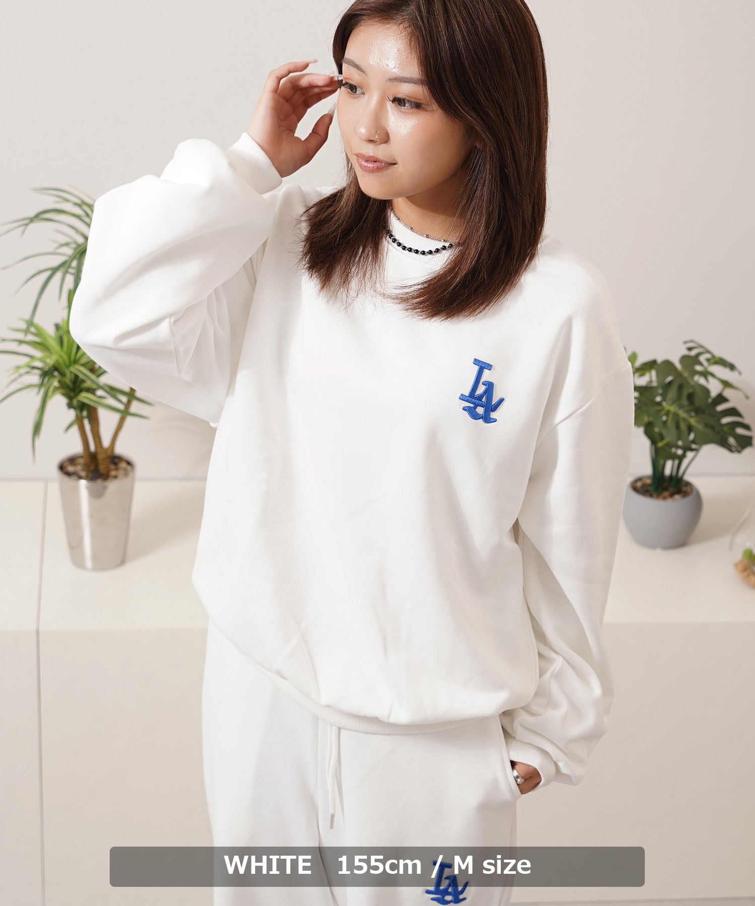 ◇LA ロゴ刺繍 ルーズスウェット◇ yo-22009 | 1111clothing / ワン