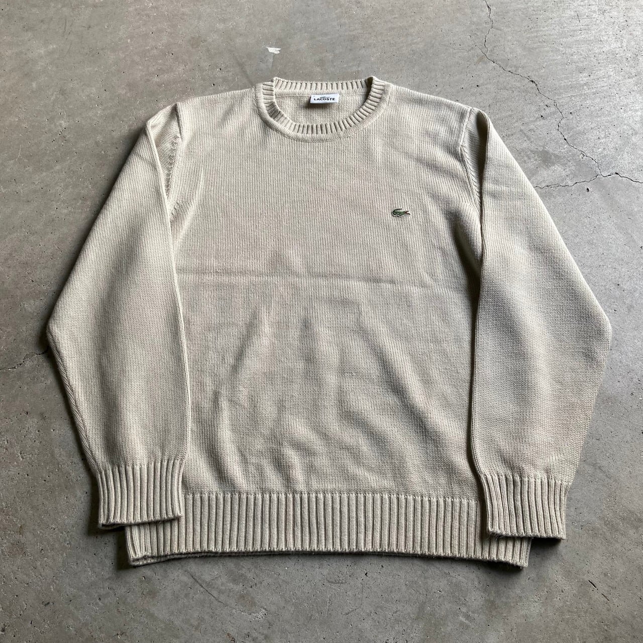 Lacoste ラコステ クルーネック コットンニットセーター メンズl相当 古着 ベージュ ニットセーター Cave 古着屋 公式 古着通販サイト Lacoste ラコステ クルーネック コットンニットセーター メンズl相当 古着 ベージュ ニットセーター Cave 古着屋 公式 古着通販サイト