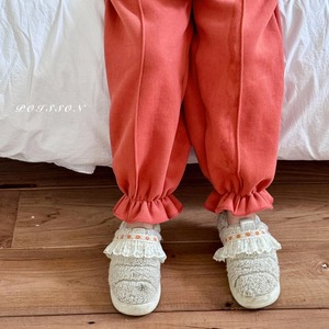 «予約»«ジュニアサイズあり»«poisson» プッティフリルジョガーパンツ 2colors