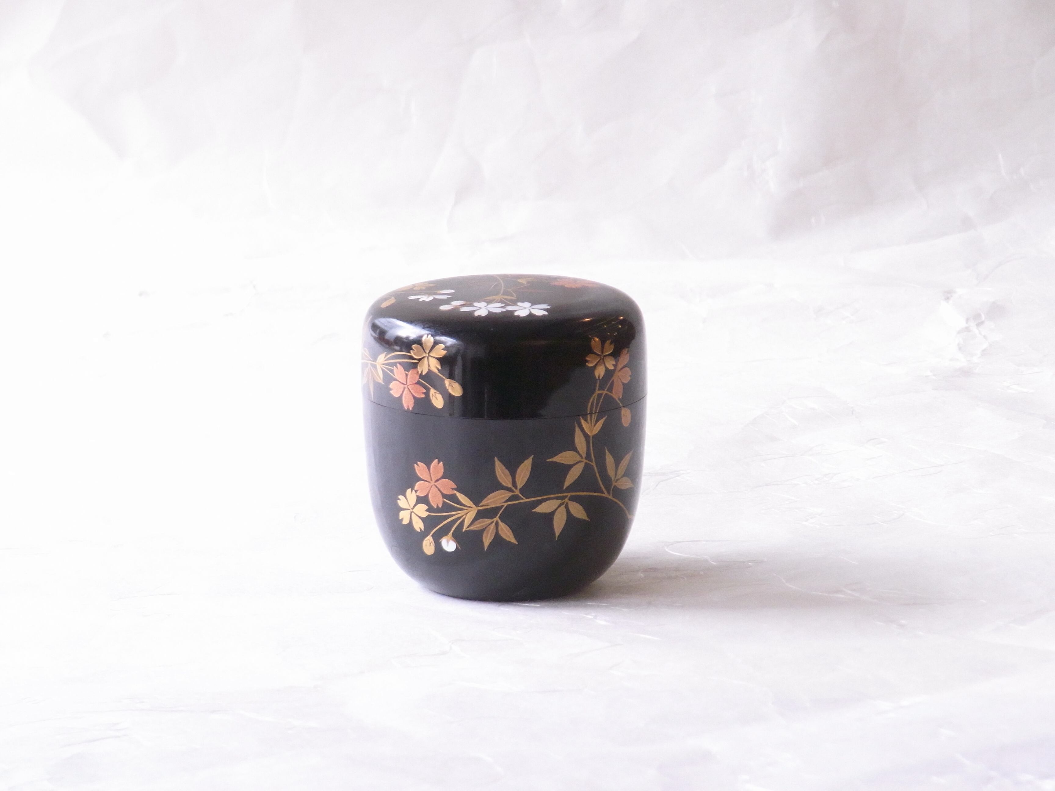 山中塗 宗凌 作 木製 中棗 枝桜 | 小林漆陶