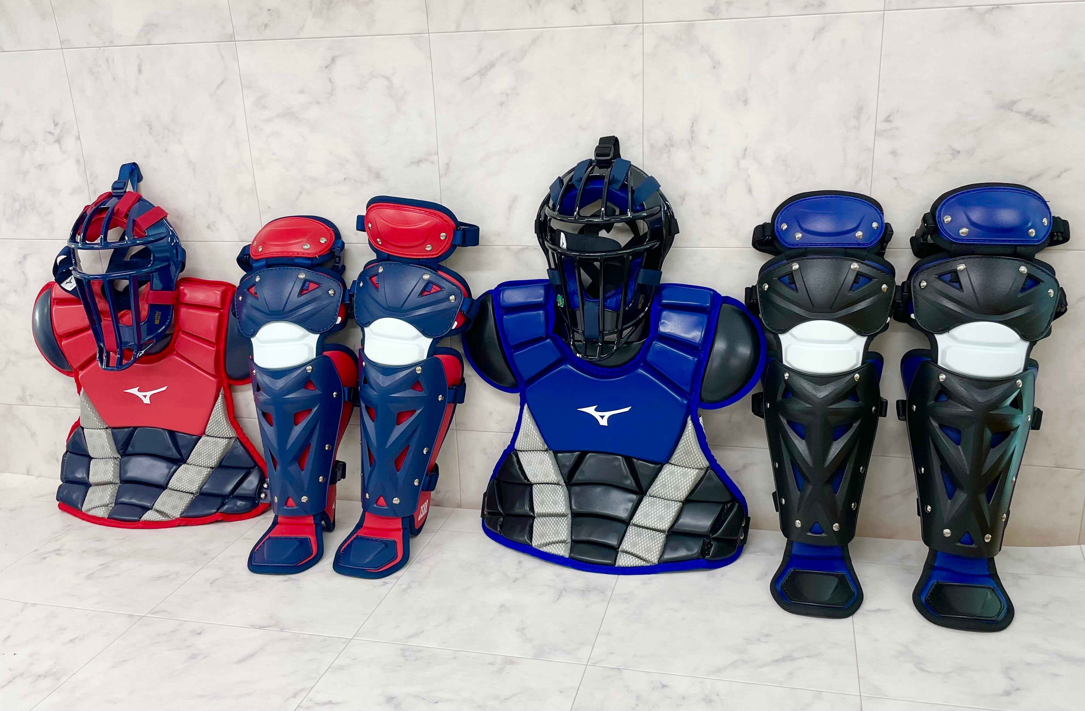 ミズノ キャッチャー防具一式 しきつめ バッグ付き 軟式野球 