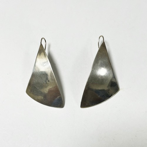 Vintage Sterling  Modernist Pirced Earrings