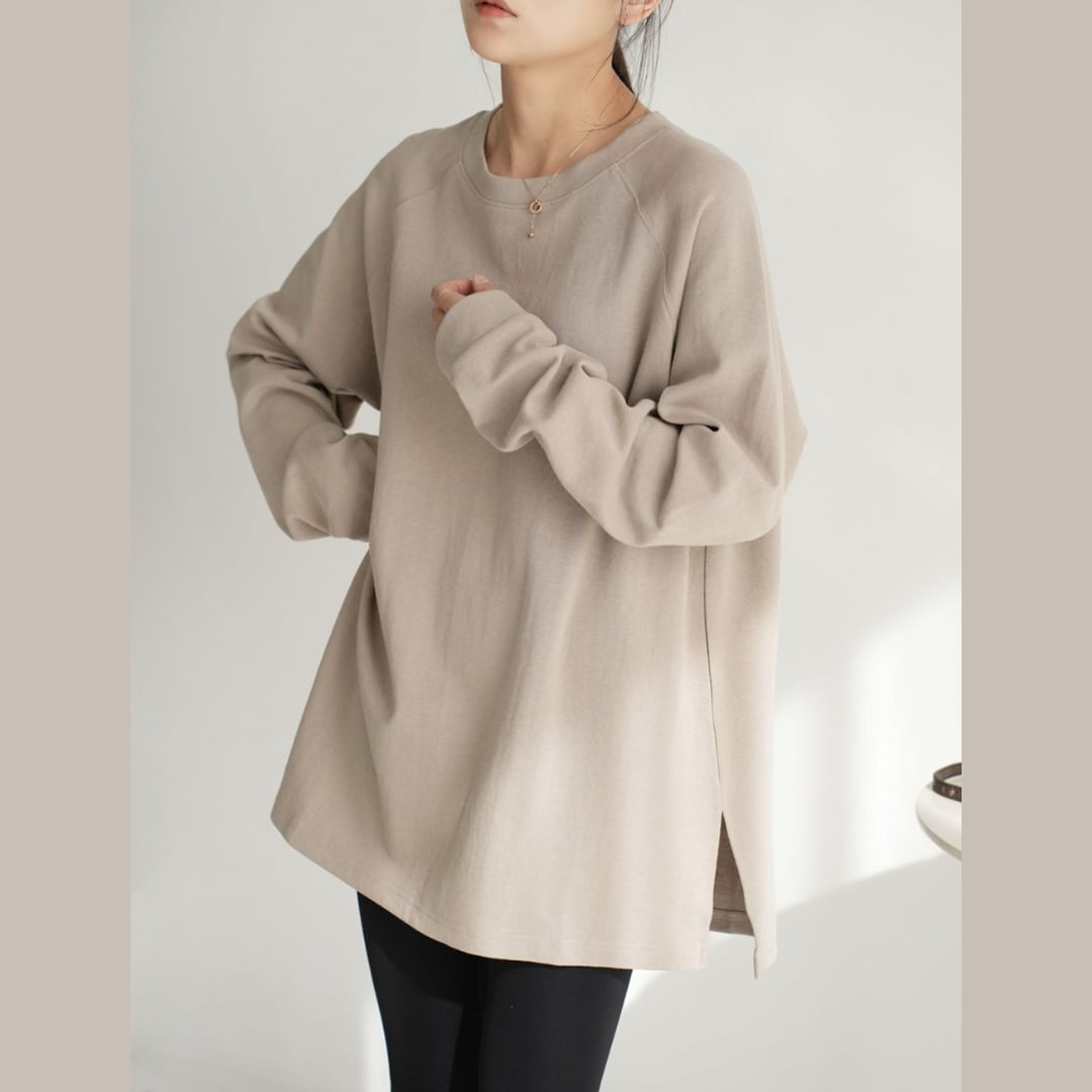 Raglan Sleeve Oversized Sweatshirt TO0998