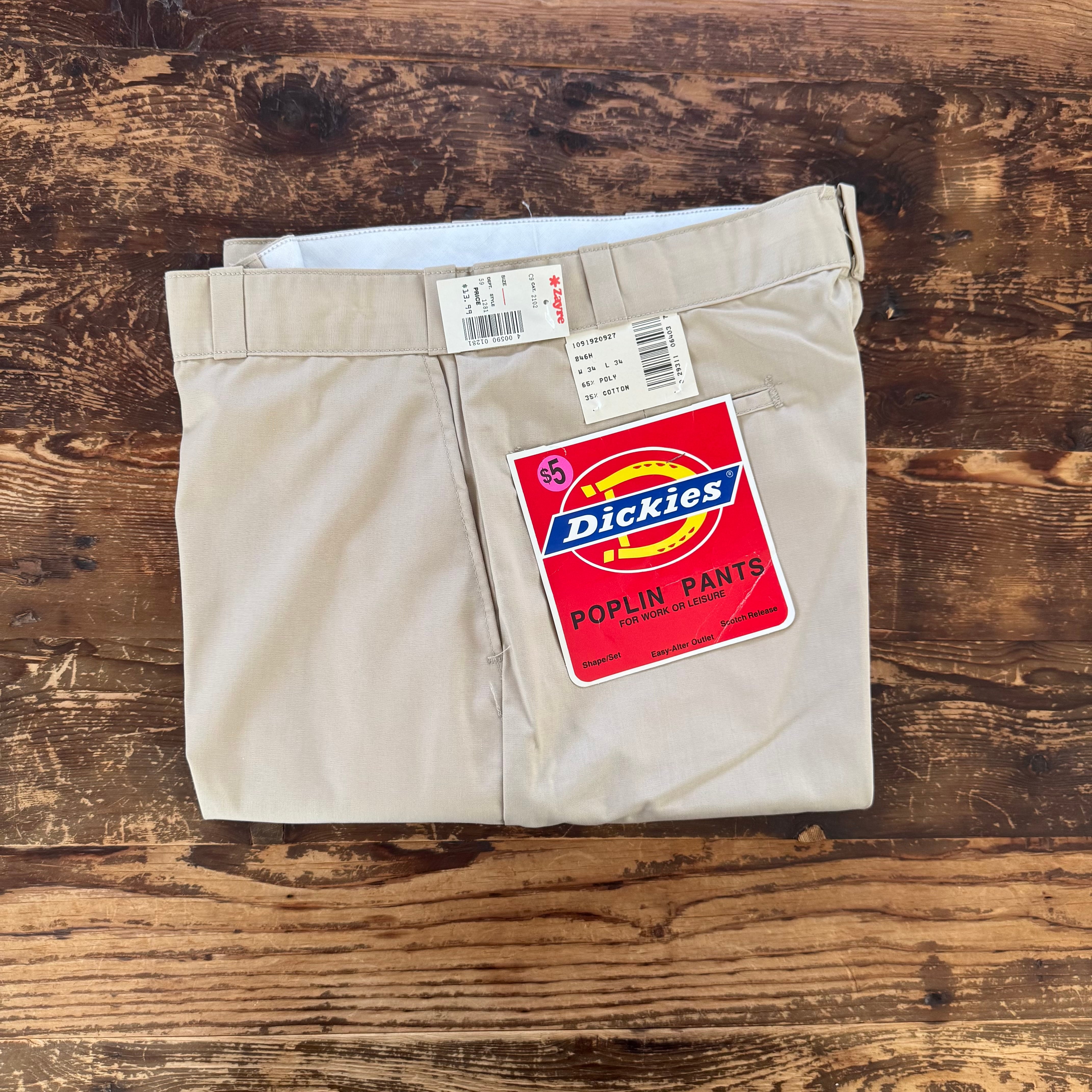 DEADSTOCK Dickies 846H Poplin Work Pants/34/beige