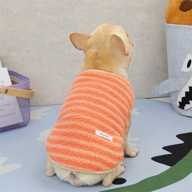 秋冬新商品 犬服 フレブル服 3色展開 ベスト モコモコ アウター 防寒