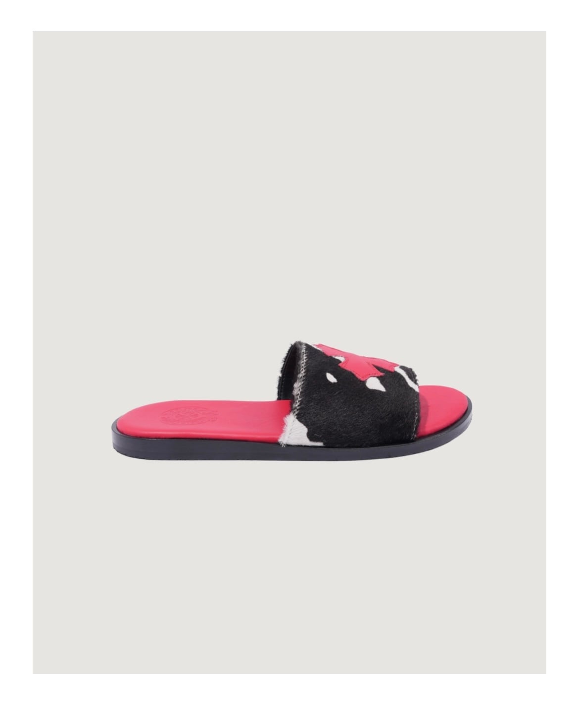 CHROME HEARTS クロムハーツ Cross Patch Cow Slides クロスパッチ