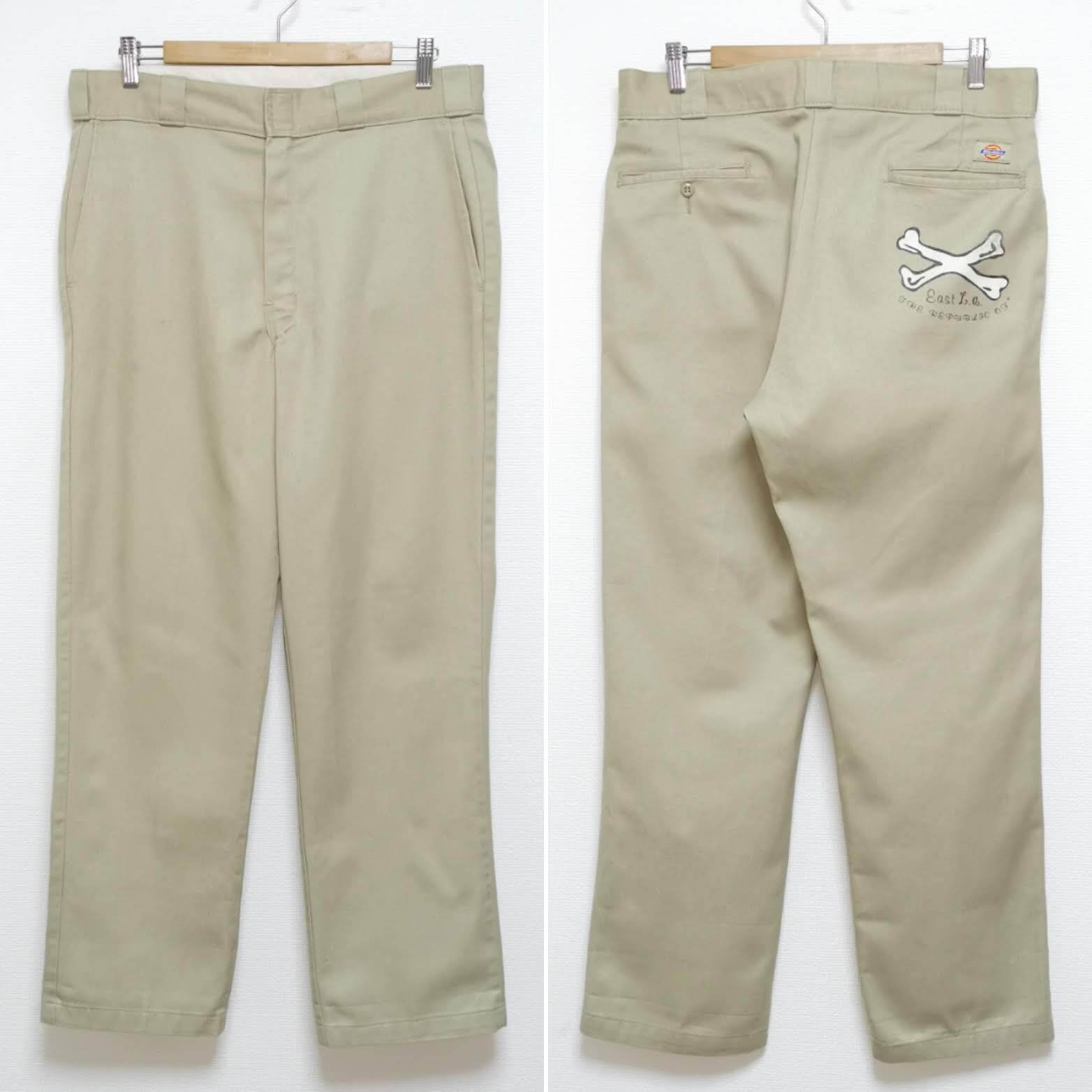 送料無料 W34 L32 90s ディッキーズ DICKIES ワークパンツ 874 黒 USA