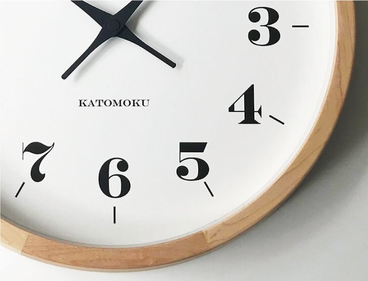 KATOMOKU muku clock 12 H.メープル km-98HM | 加藤木工株式会社