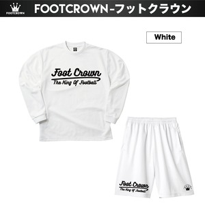 フットクラウン シンプルデザイン長袖プラクティスシャツ&パンツ 上下セット "ハワイアンロゴタイプ"