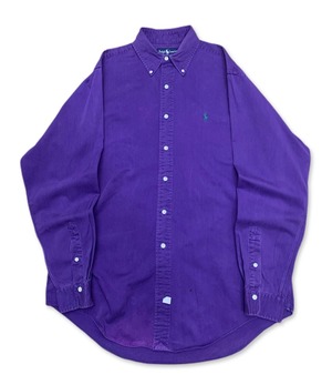 POLO RaluphLauren  BDシャツ　ボタンダウンシャツ　ポロ ラルフローレン ラルフ シャツ 長袖シャツ 紫 パープル L