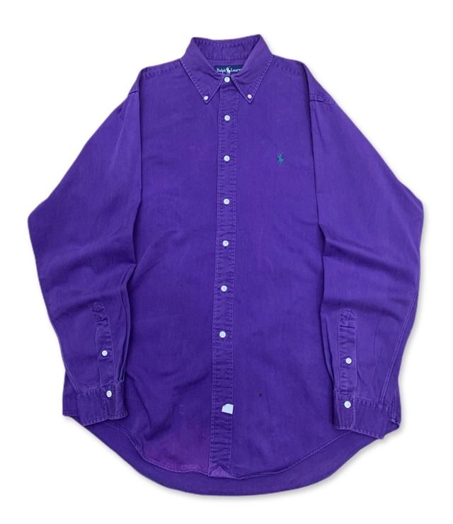 POLO RaluphLauren  BDシャツ　ボタンダウンシャツ　ポロ ラルフローレン ラルフ シャツ 長袖シャツ 紫 パープル L