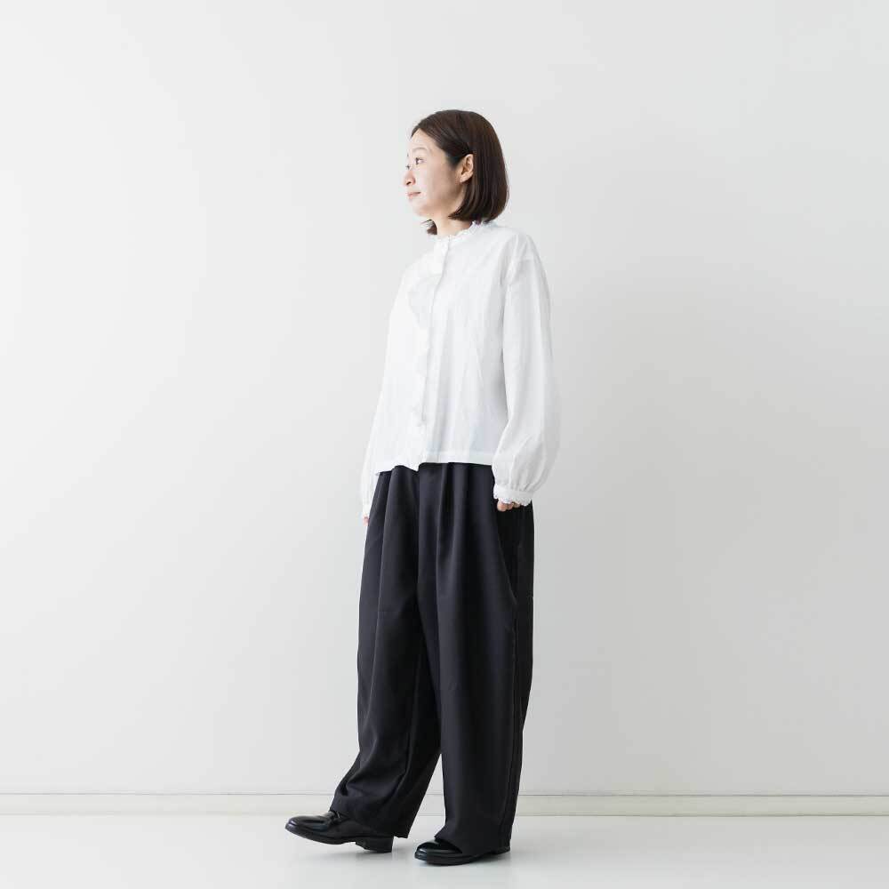 Midi Umi フリルレースショートシャツ