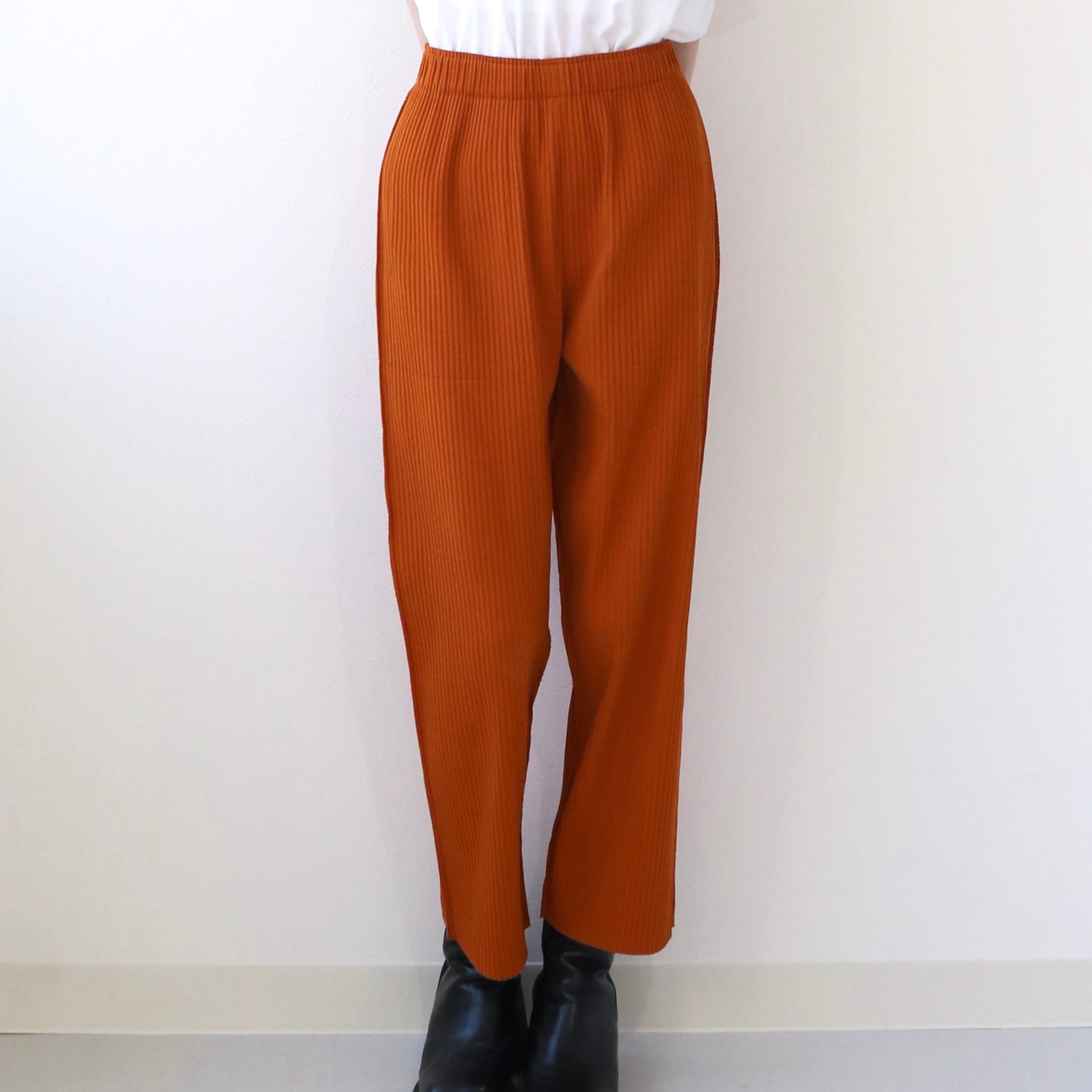 ISSEY MIYAKE me ストレッチプリーツパンツ ポリエステル イッセイミヤケ