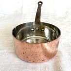 銅鍋　銅片手鍋　直径10cm 厚さ1mm フランス製　ソースパン 12KWdr2-4