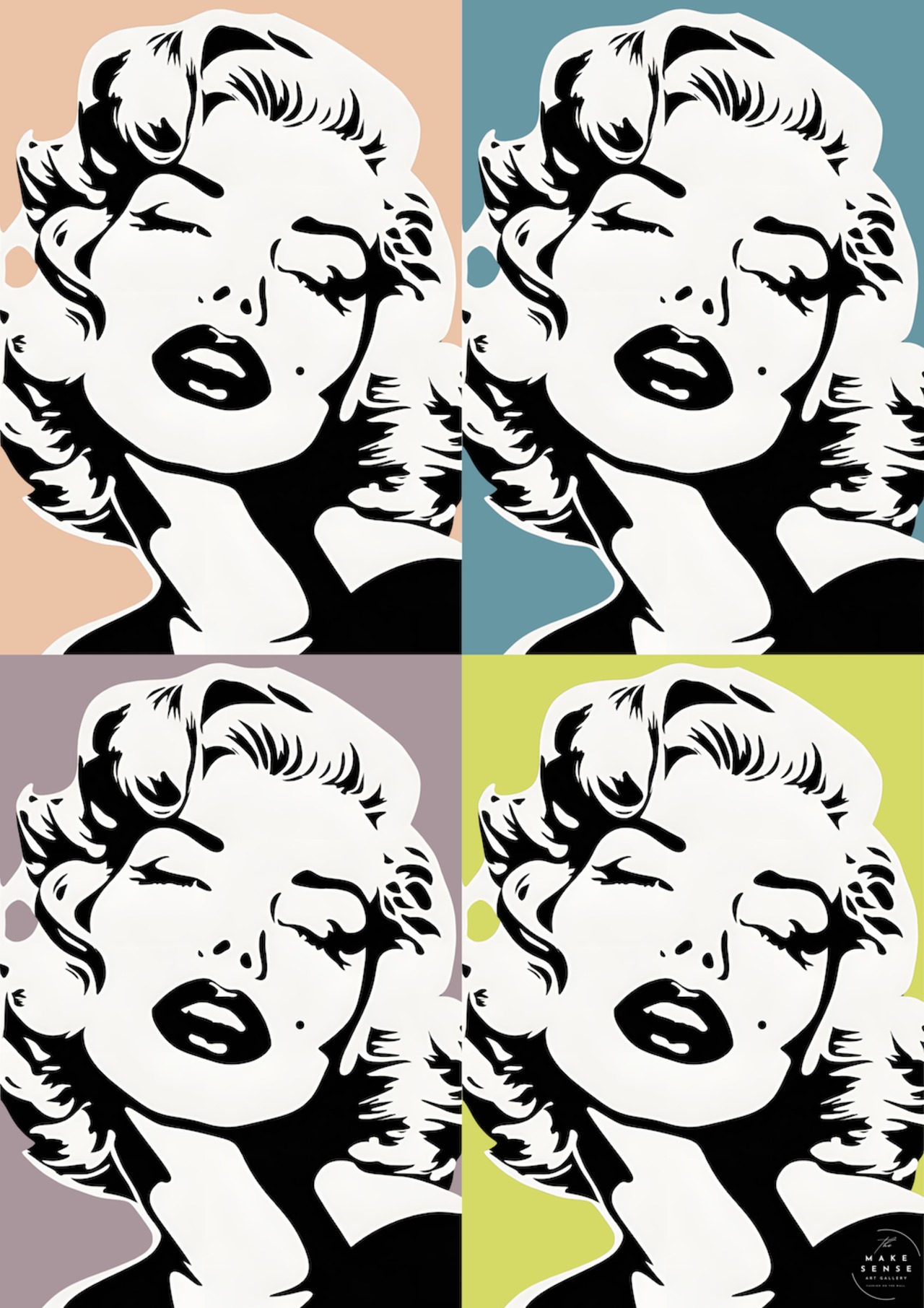 Monroe Love 4 Colors Collection｜ポップで上品なモダンアートポスター｜空間を彩るおしゃれなインテリアアートA3ポスター